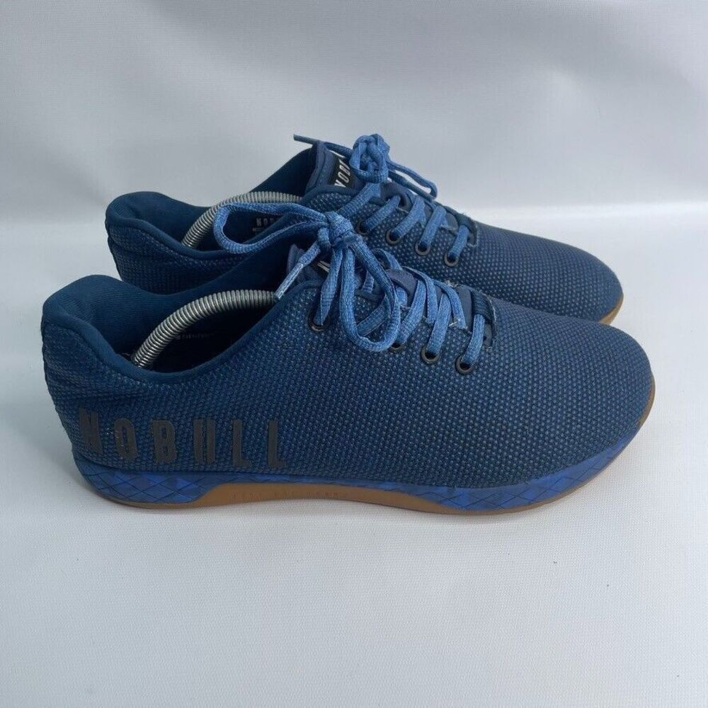 NOBULL Men's 12 Navy Blue Gum Bottom SuperFabric CrossFit Trainer Sneaker Shoe‎